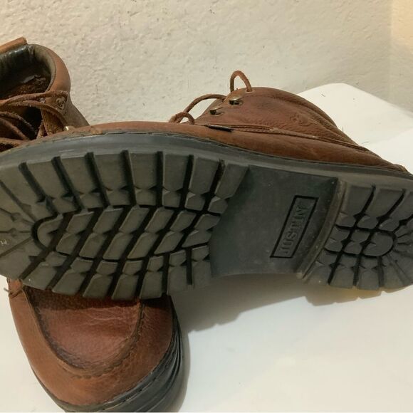 Justins style 0991  Size 13M Leather Ankle Boots Booties Brown - Picture 11 of 16